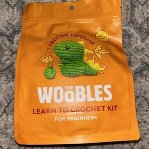 The Woobles Fred the Dinosaur Crochet Beginners Kit & Hook NEW - Shark Tank